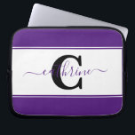 Personalised colorblock  laptop sleeve<br><div class="desc">Personalise this cute colorblock design with your favourites or school colours,  edit letter ,  edit name (between the blocks or you loose the extra flourish).</div>