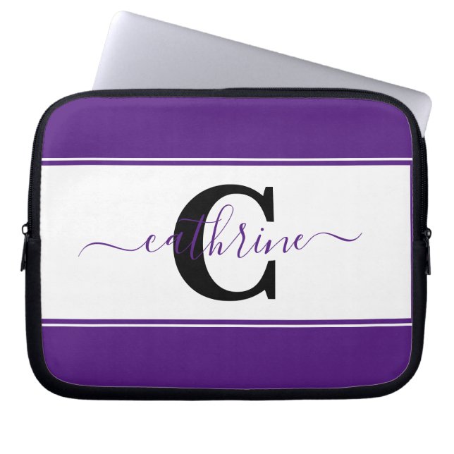 Personalised colorblock  laptop sleeve (Front)