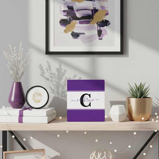 Personalised colorblock plaque (Creator Uploaded)