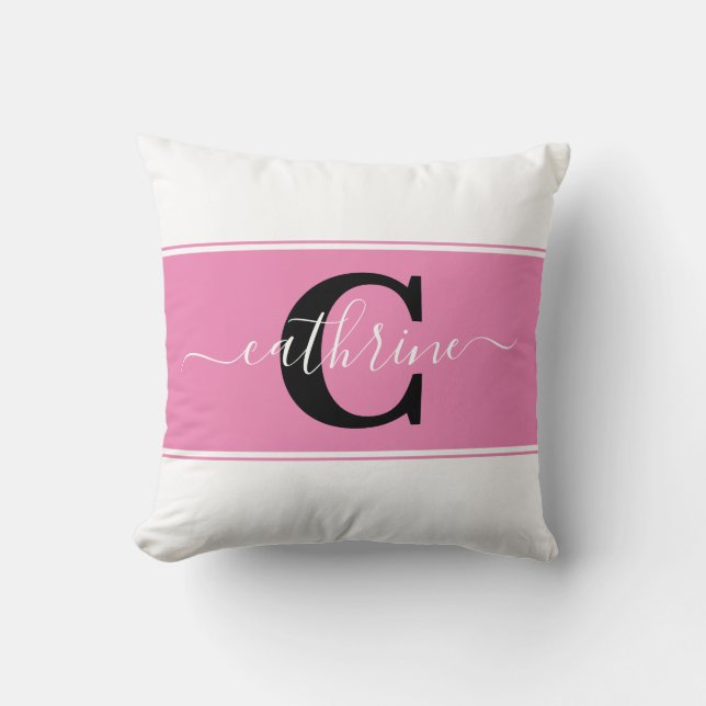 Personalised colorblock throw pillow (Front)