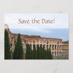 Personalised Colosseum Rome Italy Save the Date