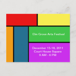Personalised Colour Blocks Post Card