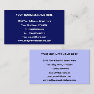 Personalised Colour Design Your Own Business Card