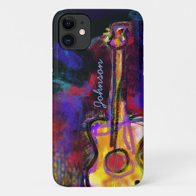 personalised colour guitar painting Case-Mate iPhone case (Back)