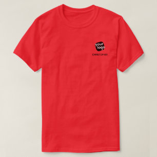 Personalised Colour Modern Add Employee Name & Log T-Shirt