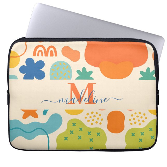 Personalised Colour Splash Abstract Laptop Sleeve (Front)