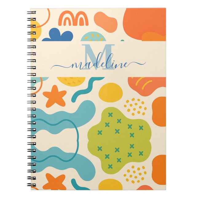 Personalised Colour Splash Abstract Notebook (Front)