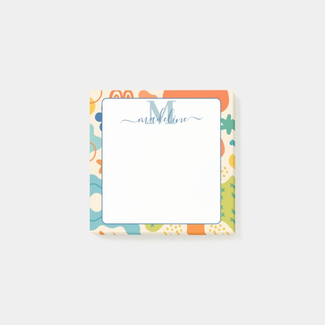 Personalised Colour Splash Abstract Post-it® Notes (Front)