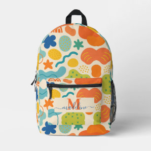 Personalised Colour Splash Abstract  Printed Backpack