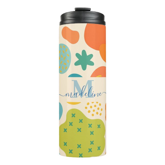 Personalised Colour Splash Abstract Thermal Tumble Thermal Tumbler (Front)
