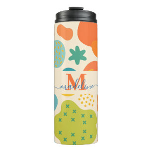 Personalised Colour Splash Abstract Thermal Tumble Tumbler