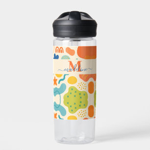 Personalised Colour Splash Abstract Water Bottle