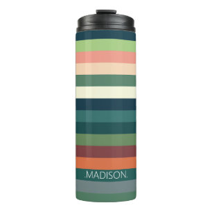 Personalised Colour Stripes  Thermal Tumbler
