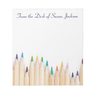 Personalised Coloured Pencils and From the Desk of Notepad