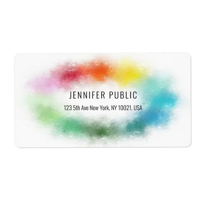 Personalised Colourful Abstract Modern Template (Front)