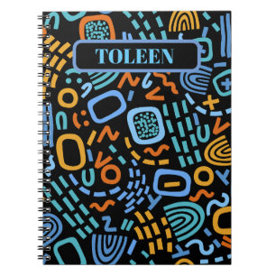 Personalised Colourful Abstract Pattern            Notebook