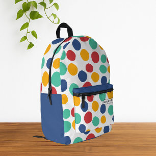 Personalised Colourful Abstract Pattern  Printed Backpack