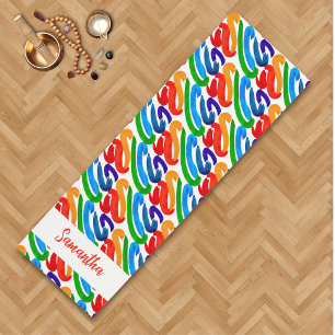 Personalised Colourful Abstract Pattern Yoga Mat