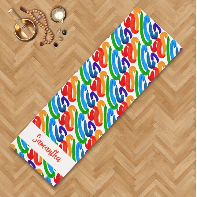 Personalised Colourful Abstract Pattern Yoga Mat (Creator Uploaded)