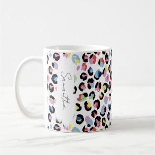 Personalised Colourful Animal Print Mug