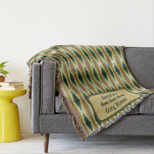 Personalised Colourful Autumn Leaves, Abstract  Throw Blanket