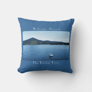 Personalised Colourful Boat Decor Pontoon Lake Cushion