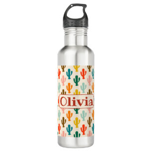 Personalised Colourful Cacti Silhouettes  710 Ml Water Bottle