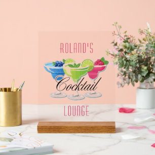 Personalised Colourful Cocktail Acrylic Sign