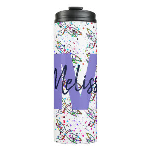 Personalised Colourful dragonflies Thermal Tumbler