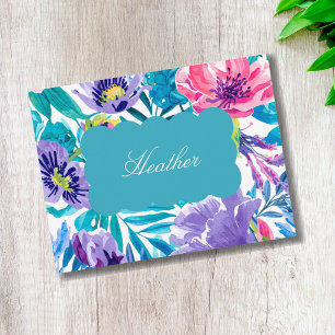 Personalised Colourful Floral Aesthetic Elegant Thank You Card