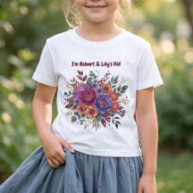 Personalised Colourful Floral Kids T-Shirt