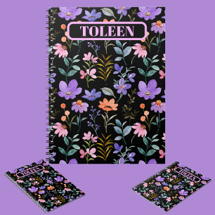Personalised Colourful Floral Pattern              Notebook