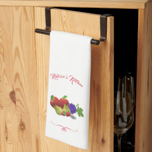 Personalised Colourful Fruit Themed Kitchen Towel