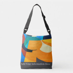 Personalised Colourful Geometric Abstract Pattern Crossbody Bag