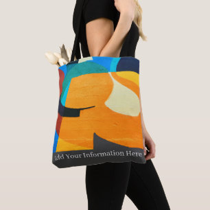 Personalised Colourful Geometric Abstract Pattern Tote Bag