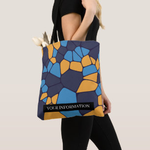 Personalised Colourful Geometric Abstract Pattern Tote Bag