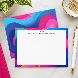 Personalised Colourful Geometric Border Card