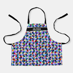 Personalised Colourful Geometric Pattern Apron