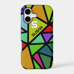 personalised colourful geometric triangles