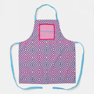 Personalised colourful girly apron