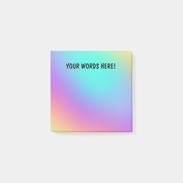 Personalised Colourful Gradient Post-It Notes (Front)