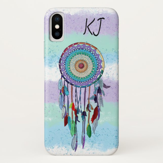 Personalised Colourful Hand Drawn Dreamcatcher  Case-Mate iPhone Case (Back)