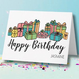 Personalised Colourful Happy Birthday Card