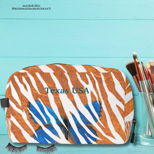 Personalised colourful orange background Butterfly Dopp Kit