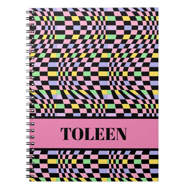 Personalised Colourful Pattern Notebook (Front)