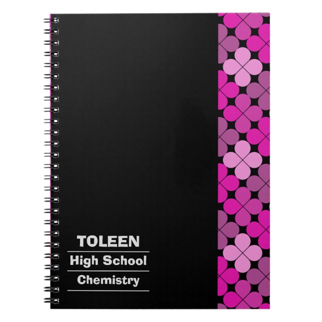 Personalised Colourful Pattern                  Notebook (Front)