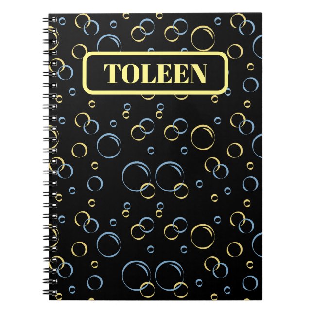 Personalised Colourful Pattern                Notebook (Front)