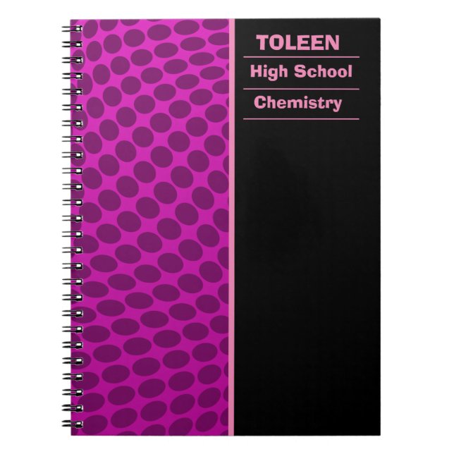 Personalised Colourful Pattern                  Notebook (Front)