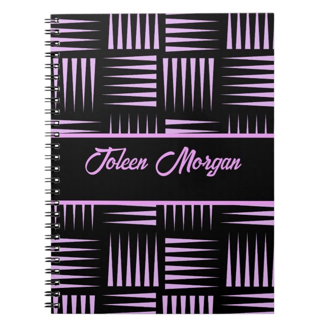 Personalised Colourful Pattern                  Notebook (Front)