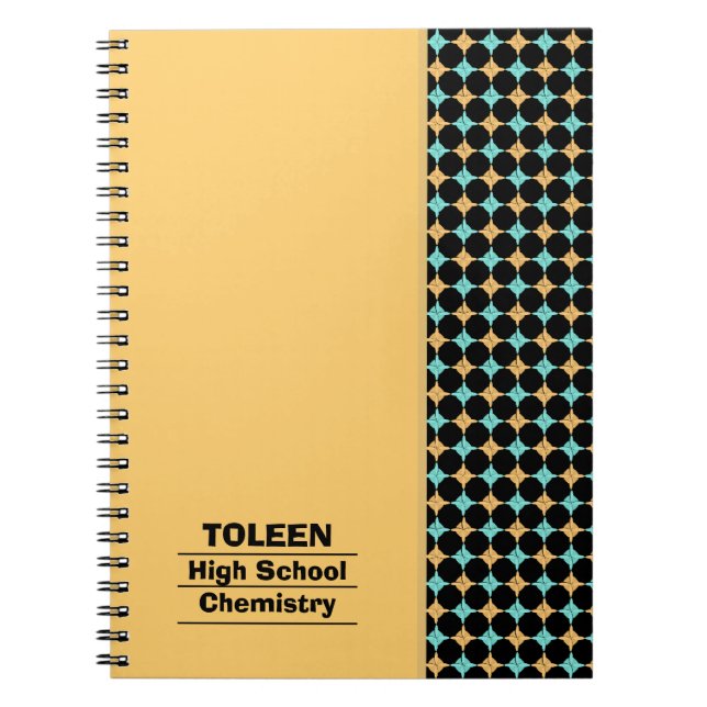 Personalised Colourful Pattern                  Notebook (Front)